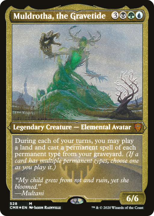 Muldrotha, the Gravetide (Foil Etched) (CMR-528) [Commander Legends] Foil MTG Single Wizards of the Coast