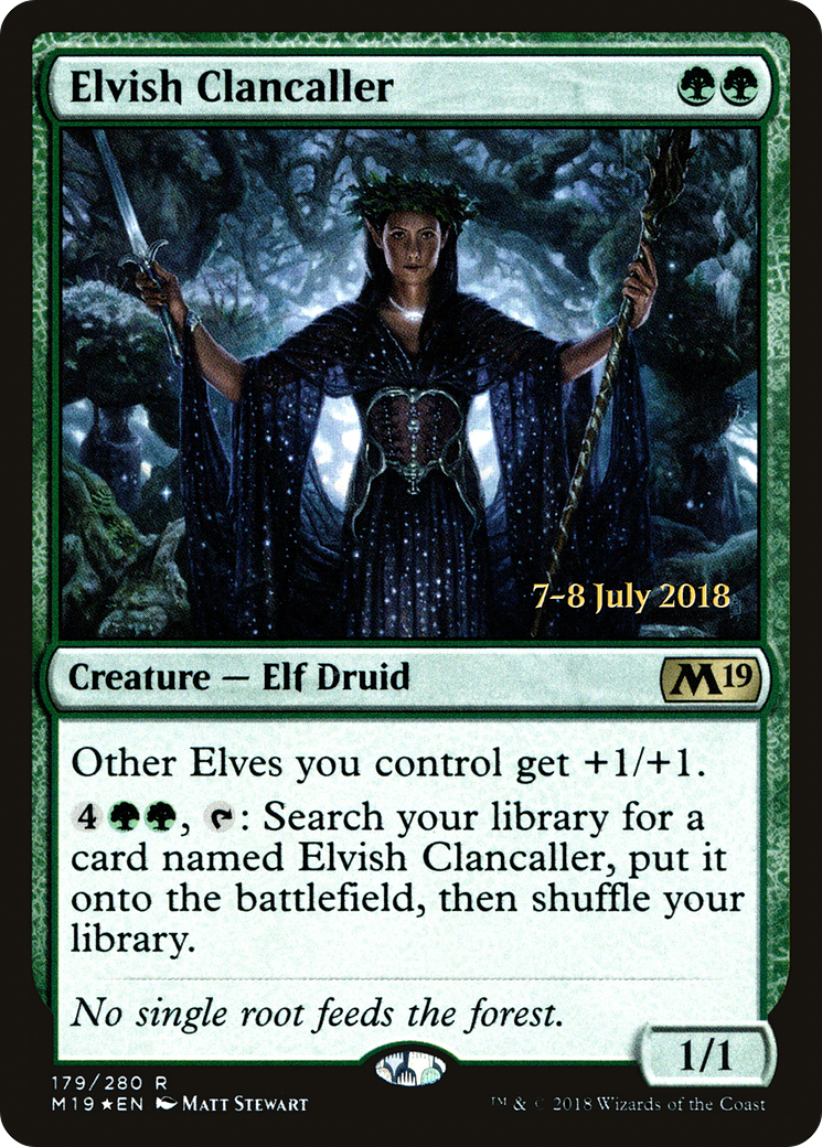 Elvish Clancaller (PRE-179) [Core Set 2019 Promos] Foil MTG Single Wizards of the Coast