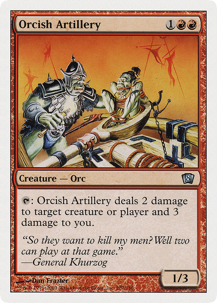 Orcish Artillery (8ED-207) [8th Edition] Foil MTG Single Wizards of the Coast