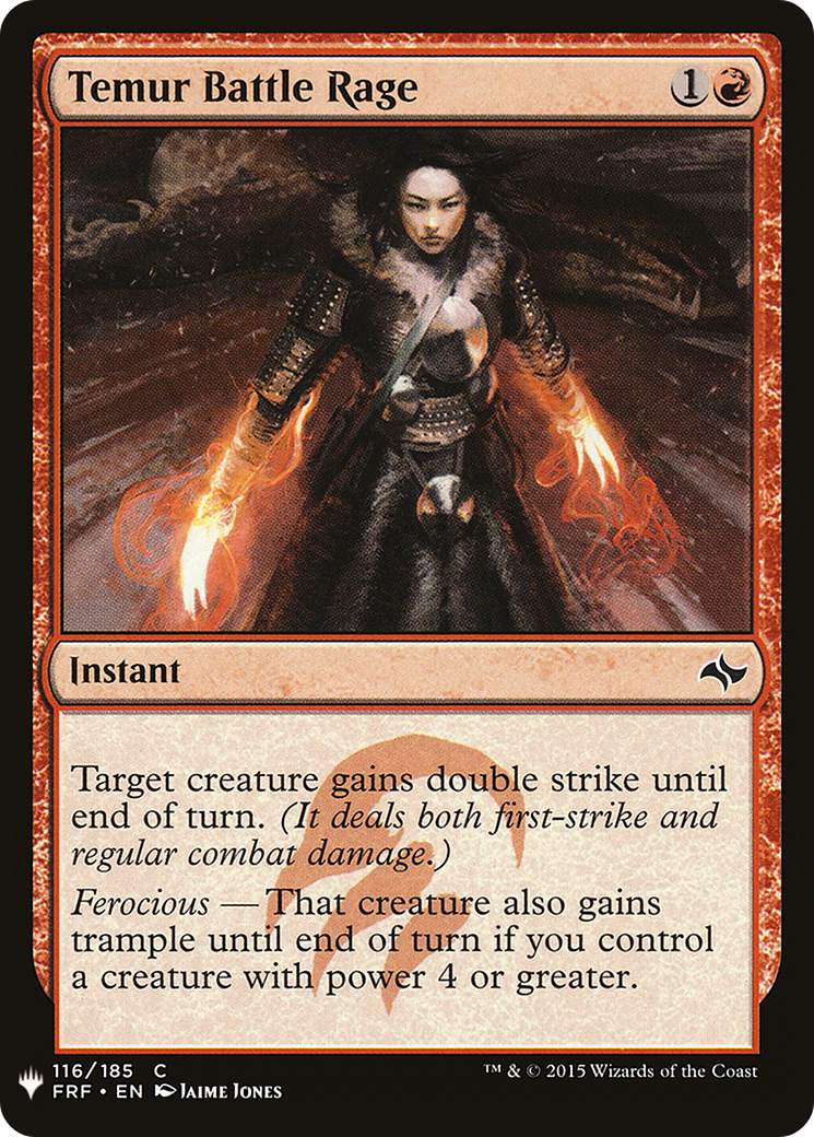 Temur Battle Rage (LIST-FRF-116) [Mystery Booster] The List MTG Single Wizards of the Coast