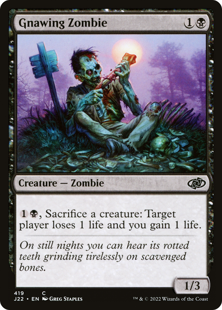 Gnawing Zombie (J22-419) [Jumpstart 2022] MTG Single Wizards of the Coast