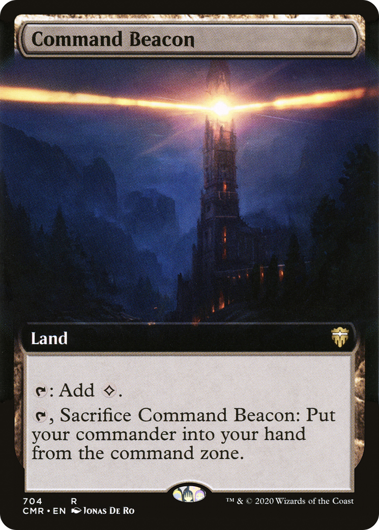 Command Beacon (CMR-704) [Commander Legends] (Extended Art) MTG Single Wizards of the Coast