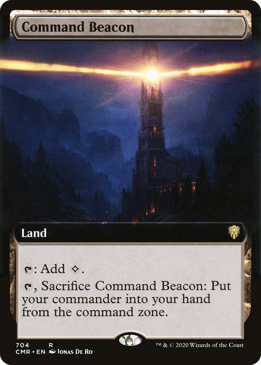 Command Beacon (CMR-704) [Commander Legends] (Extended Art) MTG Single Wizards of the Coast