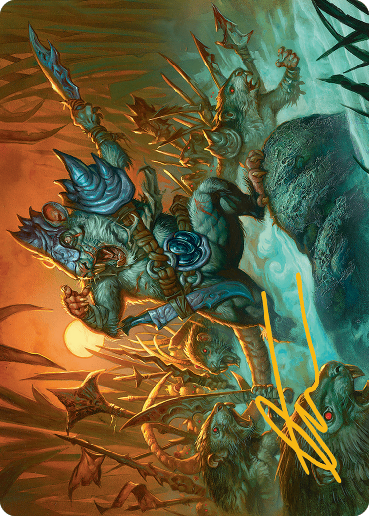 Persistent Marshstalker Art Card (Gold-Stamped Signature) [Art Series] Bloomburrow MTG Single Magic: The Gathering