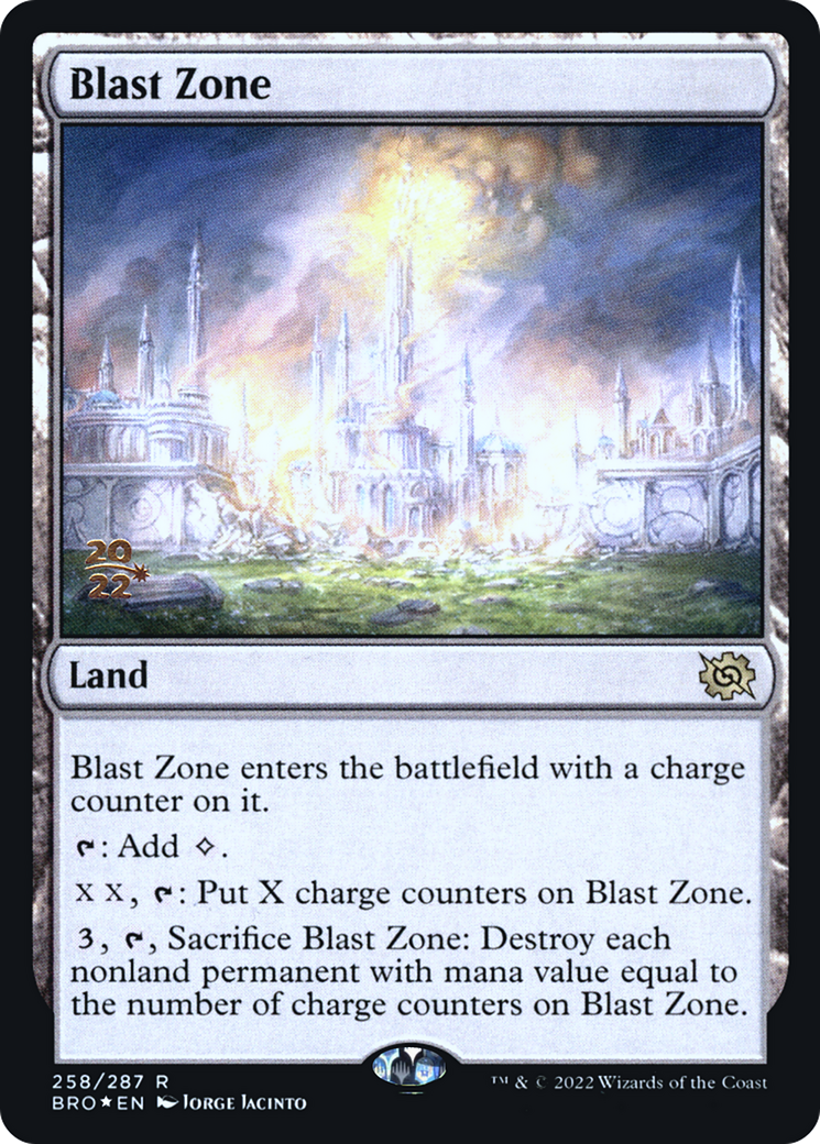 Blast Zone (PRE-258S) [The Brothers' War Promos] Foil MTG Single Wizards of the Coast