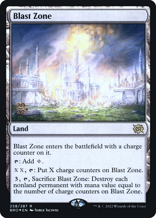 Blast Zone (PRE-258S) [The Brothers' War Promos] Foil MTG Single Wizards of the Coast