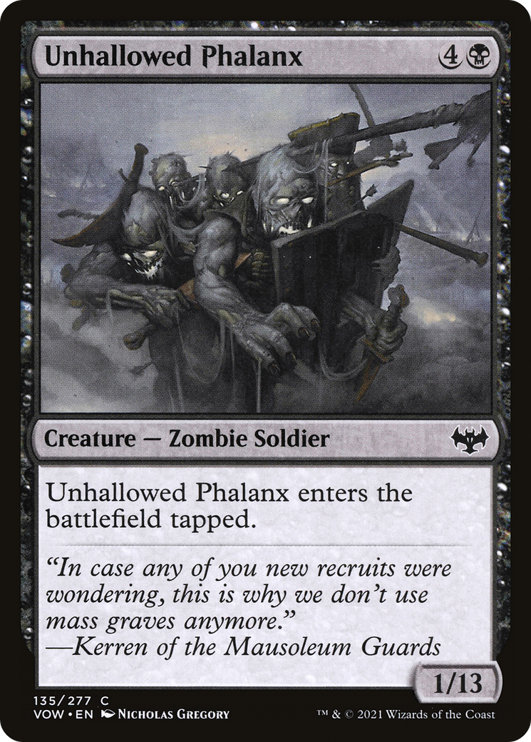 Unhallowed Phalanx (VOW-135) [Innistrad: Crimson Vow] Foil MTG Single Wizards of the Coast