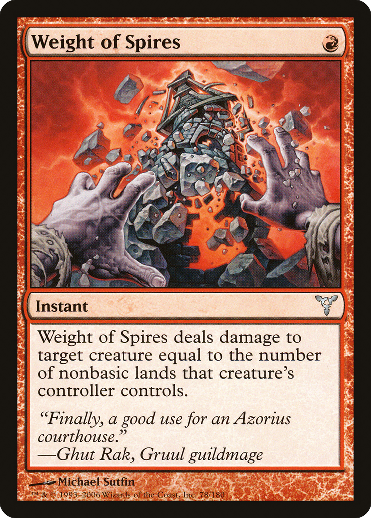 Weight of Spires (DIS-078) [Dissension] MTG Single Wizards of the Coast