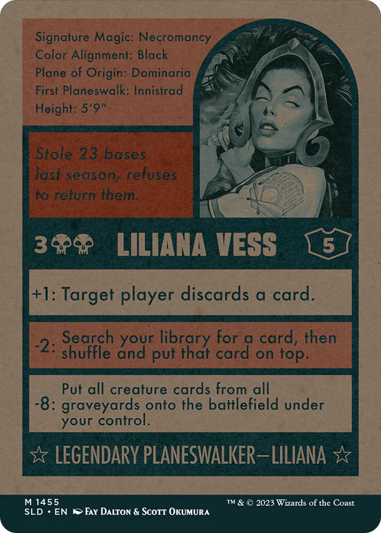 Liliana Vess (1455) (SLD-1455) [Secret Lair] Drop (Full Art) (Borderless) MTG Single Wizards of the Coast