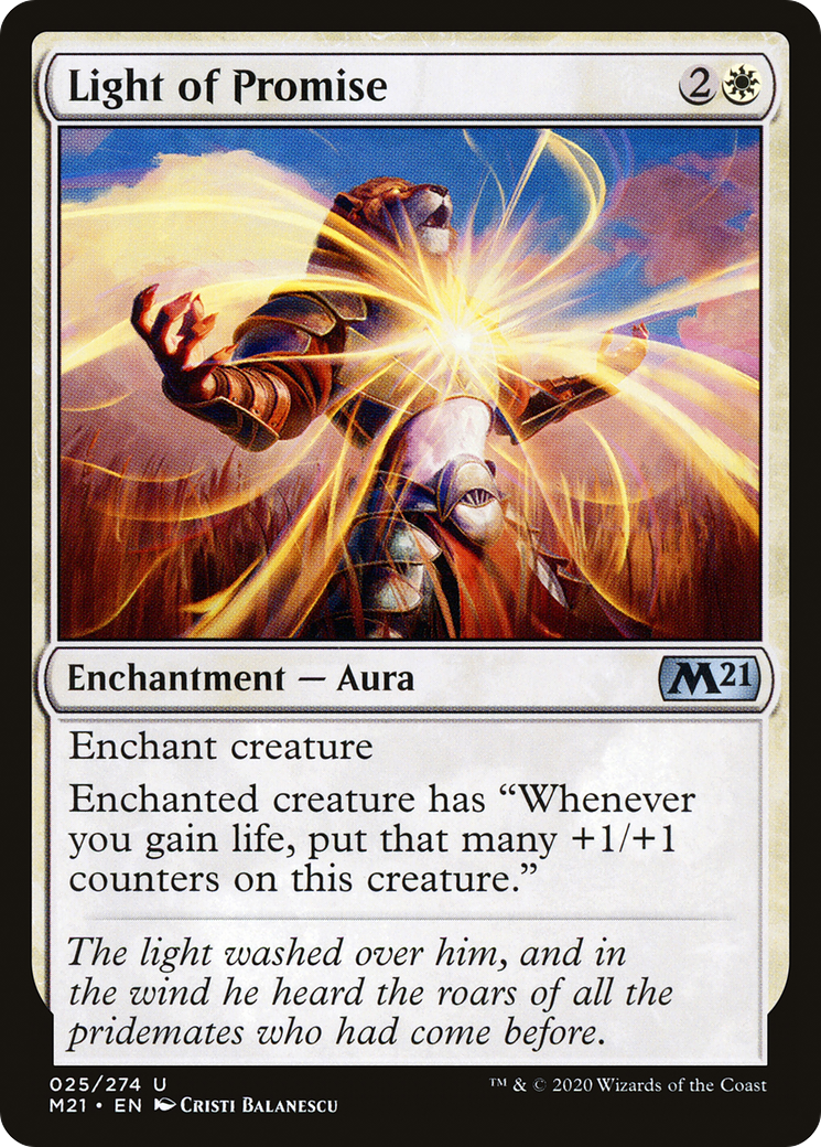 Light of Promise (M21-025) [Core Set 2021] Foil MTG Single Wizards of the Coast