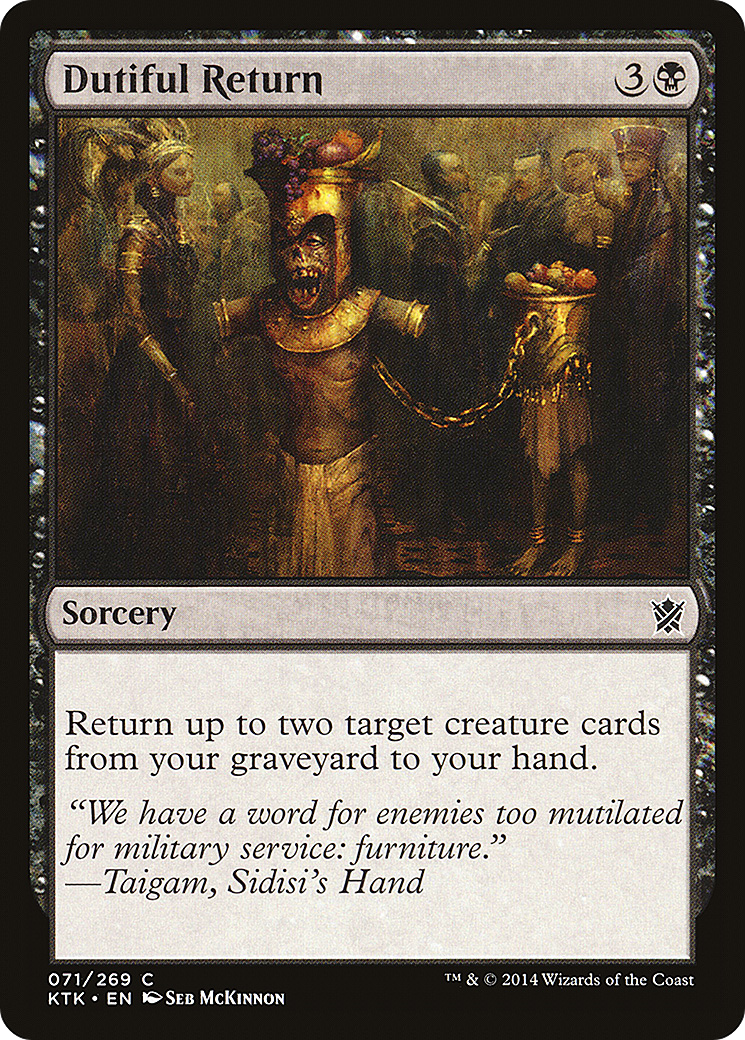 Dutiful Return (KTK-071) [Khans of Tarkir] MTG Single Wizards of the Coast