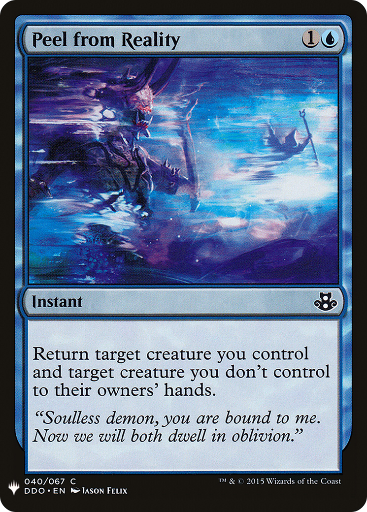 Peel from Reality (LIST-DDO-40) [Mystery Booster] The List MTG Single Wizards of the Coast