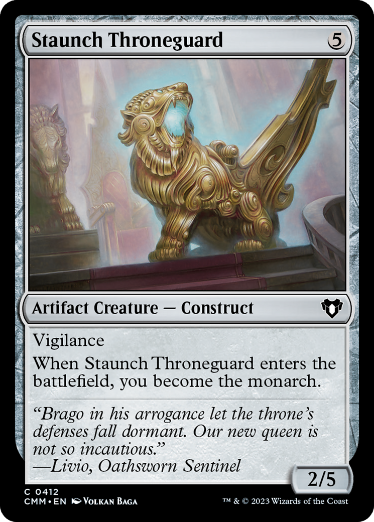Staunch Throneguard (CMM-412) [Commander Masters] MTG Single Wizards of the Coast