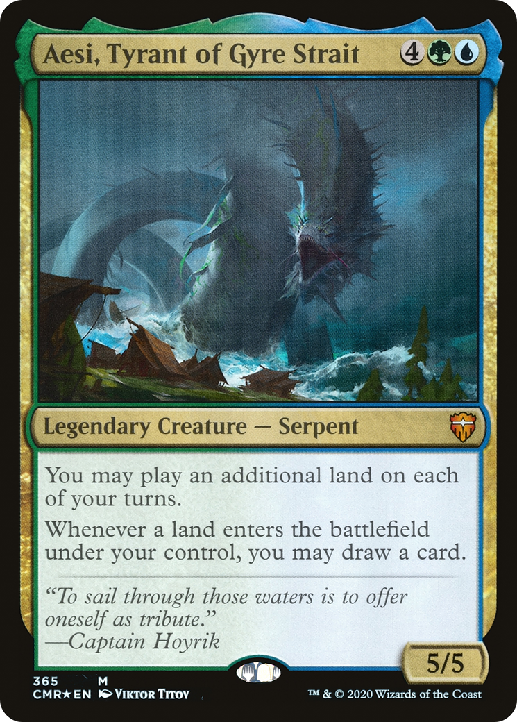 Aesi, Tyrant of Gyre Strait (CMR-365) [Commander Legends] Foil MTG Single Wizards of the Coast