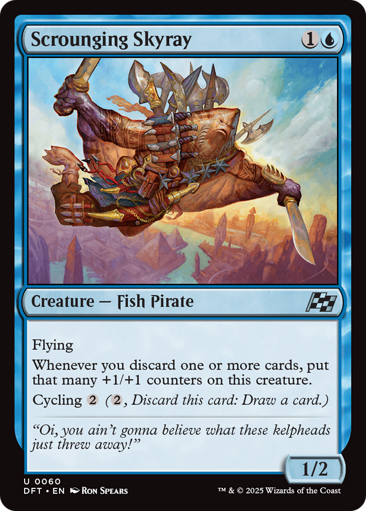Scrounging Skyray (DFT-060) [Aetherdrift] MTG Single Wizards of the Coast