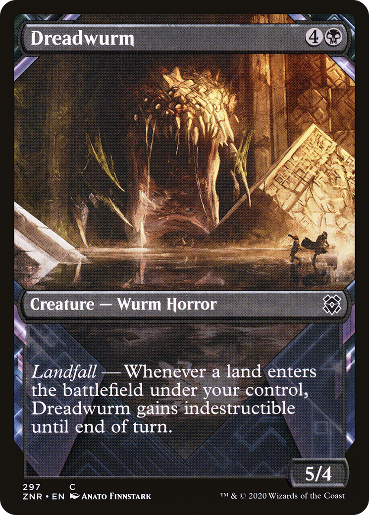 Dreadwurm (ZNR-297) [Zendikar Rising] (Showcase) Foil MTG Single Wizards of the Coast