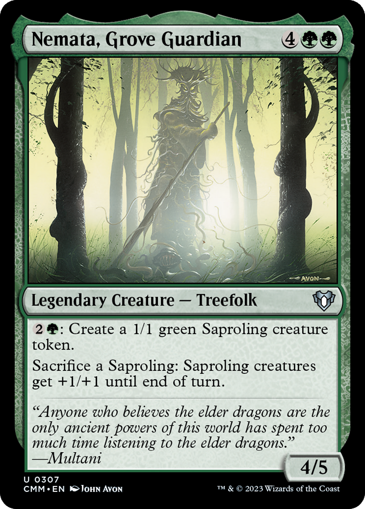 Nemata, Grove Guardian (CMM-307) [Commander Masters] Foil MTG Single Wizards of the Coast