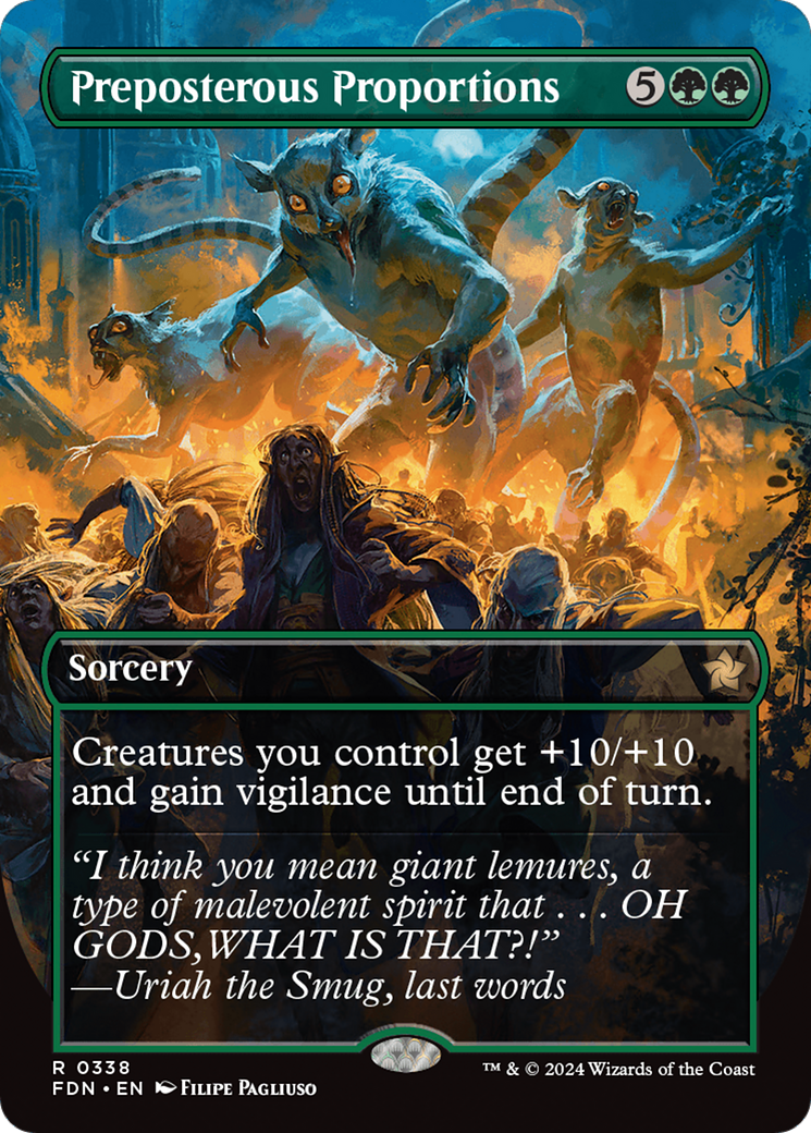 Preposterous Proportions (FDN-338) [Foundations] (Borderless) Foil MTG Single Wizards of the Coast