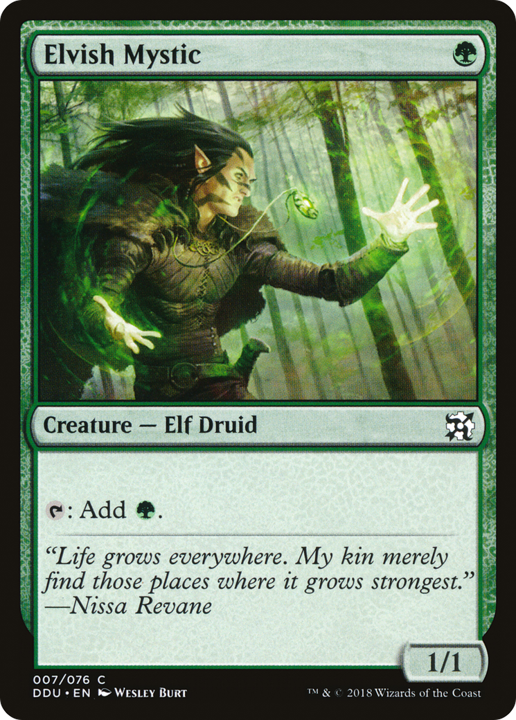 Elvish Mystic (DDU-007) [Misc] Duel Decks: Elves vs. Inventors MTG Single Wizards of the Coast