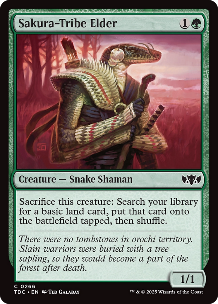 Sakura-Tribe Elder (TDC-266) [Commander: Tarkir: Dragonstorm] MTG Single Wizards of the Coast