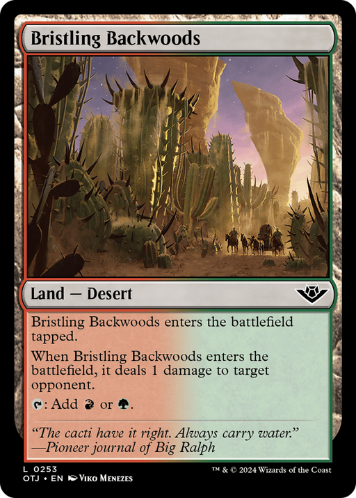 Bristling Backwoods (OTJ-253) [Outlaws of Thunder Junction] Foil MTG Single Wizards of the Coast