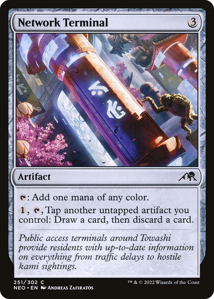 Network Terminal (NEO-251) [Kamigawa: Neon Dynasty] Foil MTG Single Wizards of the Coast