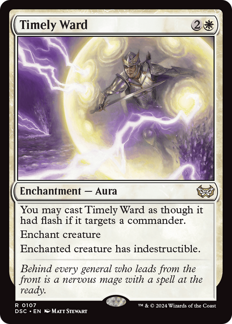 Timely Ward (DSC-107) [Duskmourn: House of Horror Commander] MTG Single Wizards of the Coast