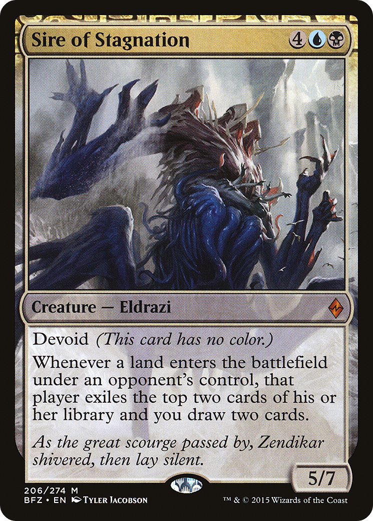 Sire of Stagnation (BFZ-206) [Battle for Zendikar] Foil MTG Single Wizards of the Coast