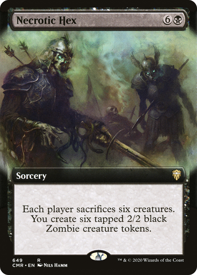 Necrotic Hex (CMR-649) [Commander Legends] (Extended Art) Foil MTG Single Wizards of the Coast