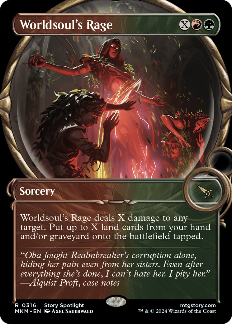 Worldsoul's Rage (MKM-316) [Murders at Karlov Manor] (Showcase) MTG Single Murders at Karlov Manor