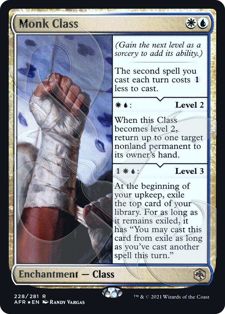 Monk Class (AFR&-228) [Adventures in the Forgotten Realms Promos] Foil MTG Single Wizards of the Coast