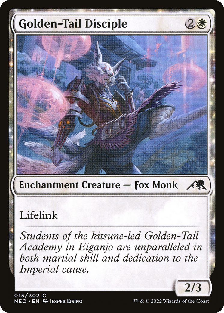 Golden-Tail Disciple (NEO-015) [Kamigawa: Neon Dynasty] Foil MTG Single Wizards of the Coast