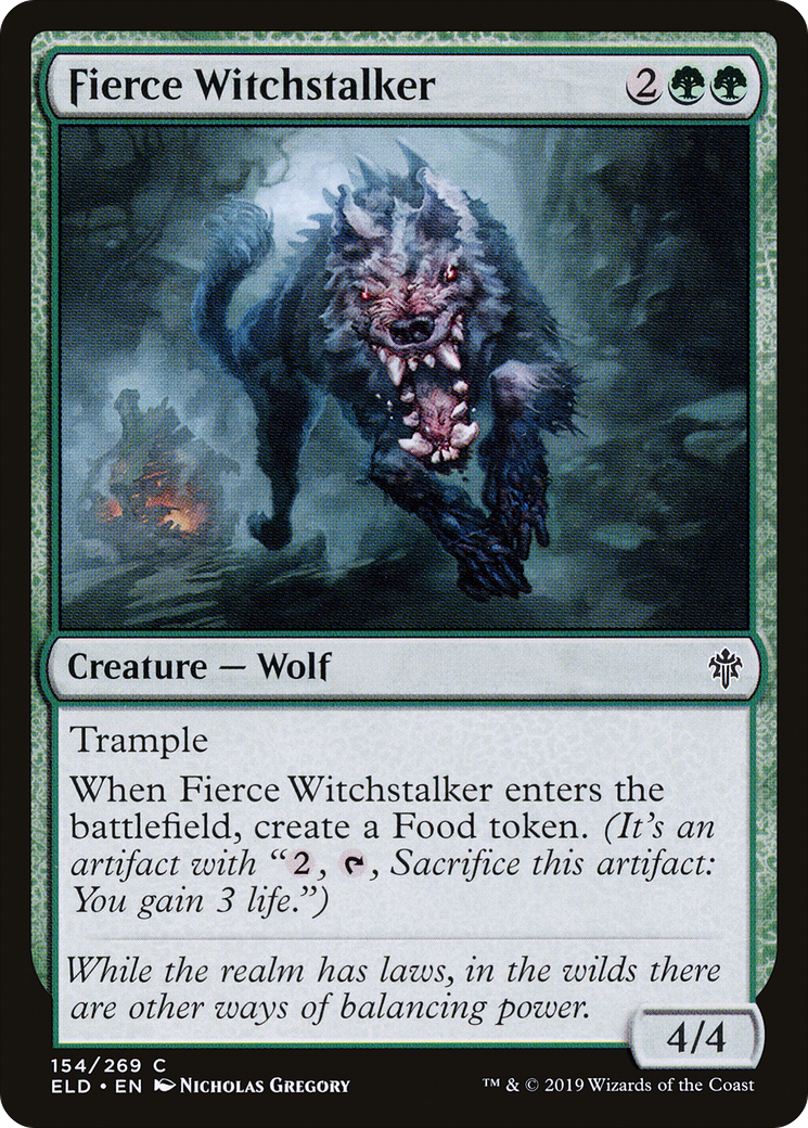 Fierce Witchstalker (ELD-154) [Throne of Eldraine] Foil MTG Single Wizards of the Coast