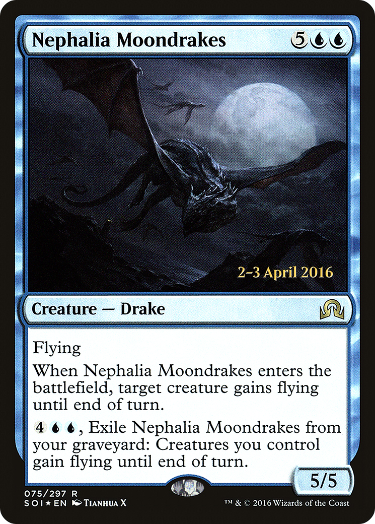 Nephalia Moondrakes (PRE-75S) [Shadows over Innistrad Promos] Foil MTG Single Wizards of the Coast