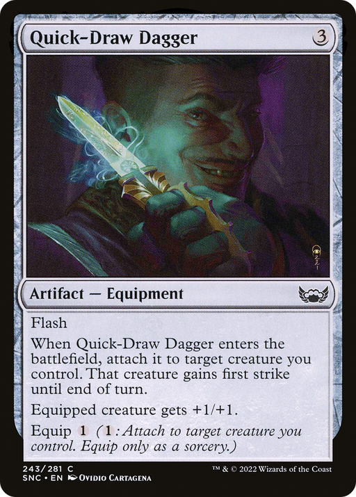 Quick-Draw Dagger (SNC-243) [Streets of New Capenna] Foil MTG Single Wizards of the Coast