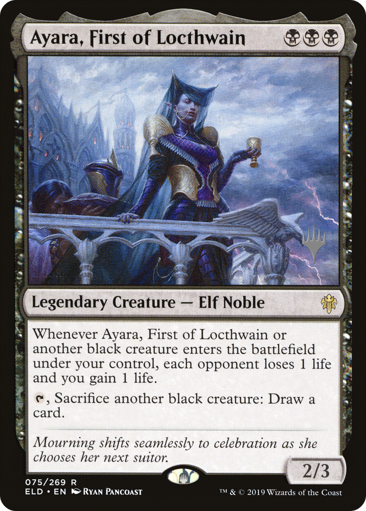 Ayara, First of Locthwain (PPELD-075) [Throne of Eldraine Promos] MTG Single Wizards of the Coast