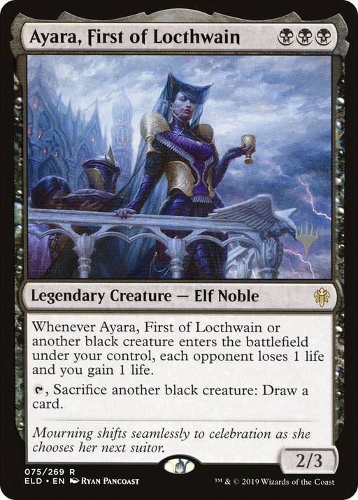 Ayara, First of Locthwain (PPELD-075) [Throne of Eldraine Promos] MTG Single Wizards of the Coast