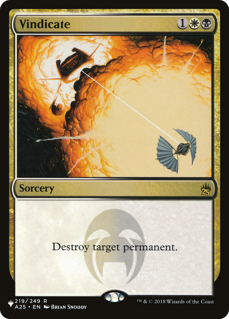 Vindicate (LIST-219/249) [Mystery Booster] The List MTG Single Wizards of the Coast