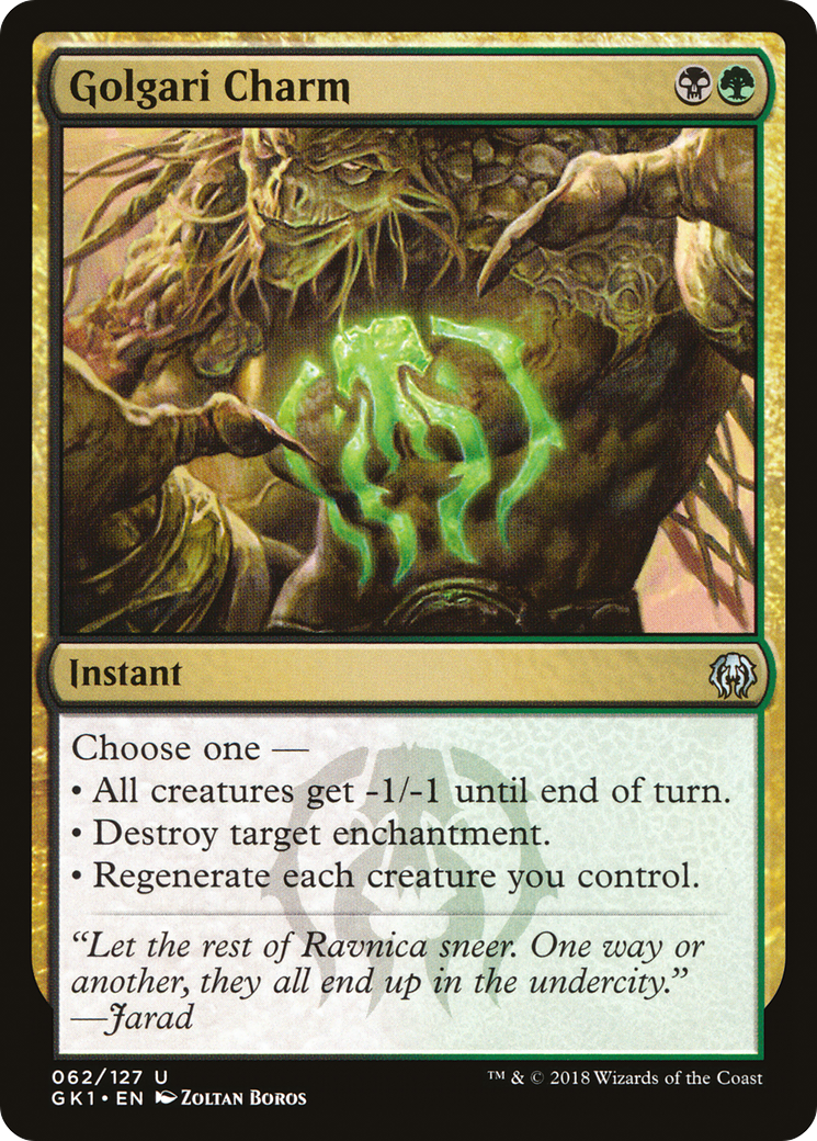 Golgari Charm (GR1-062) [Misc] GRN Guild Kit MTG Single Wizards of the Coast