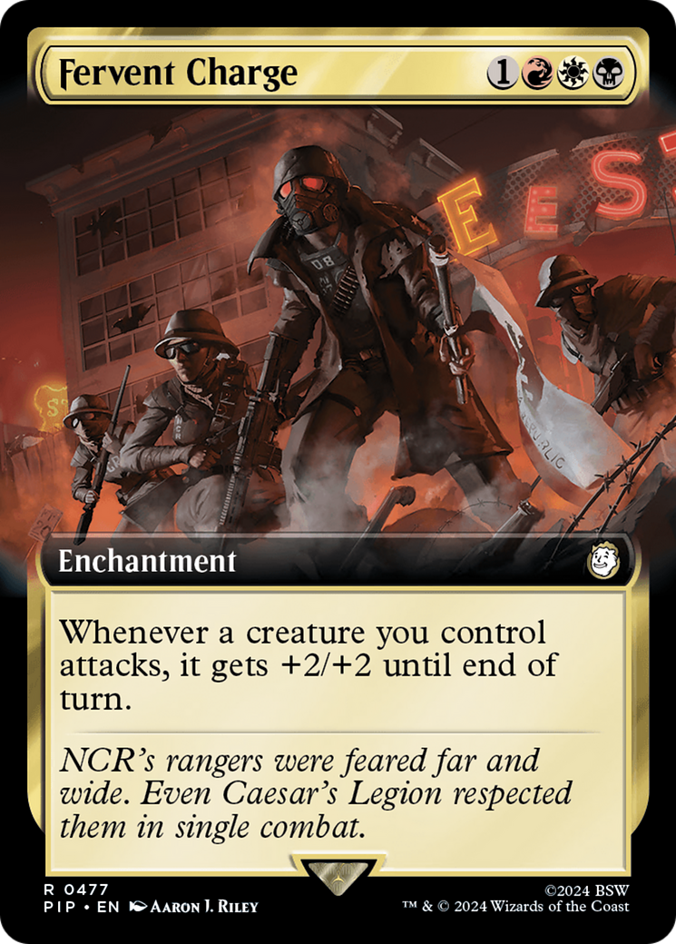 Fervent Charge (PIP-477) [Fallout] (Extended Art) MTG Single Wizards of the Coast