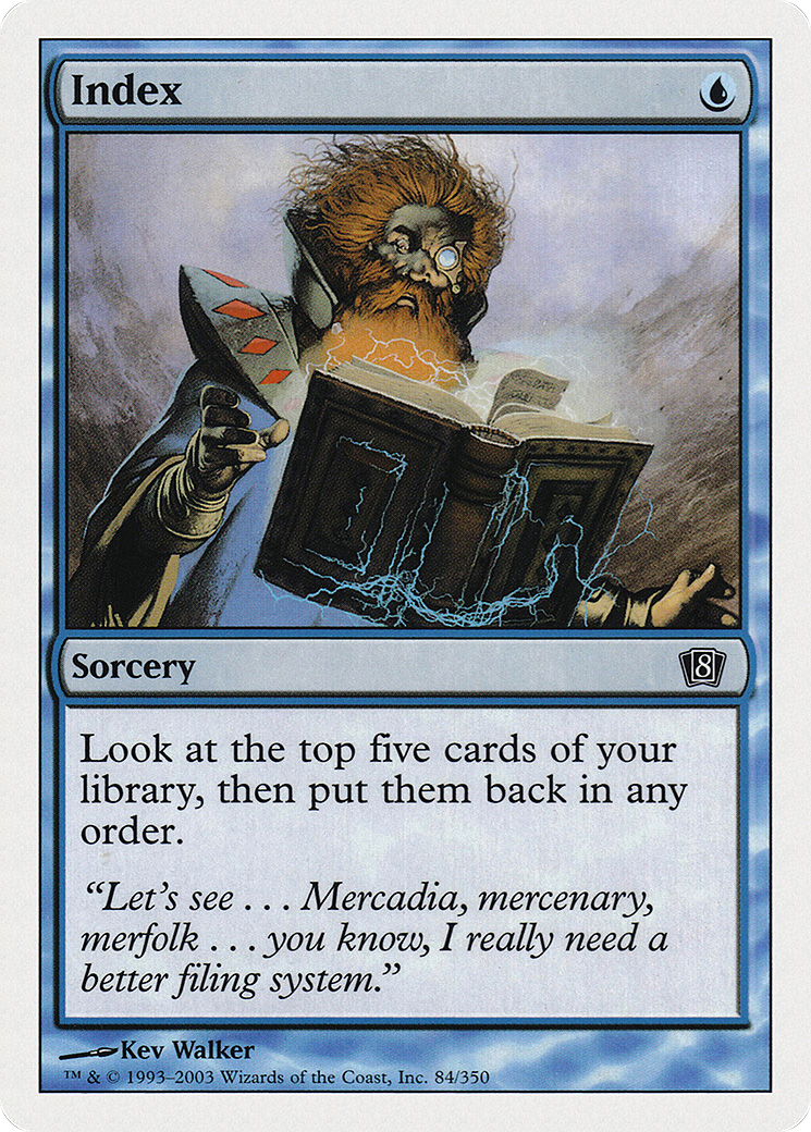 Index (8ED-084) [8th Edition] Foil MTG Single Wizards of the Coast