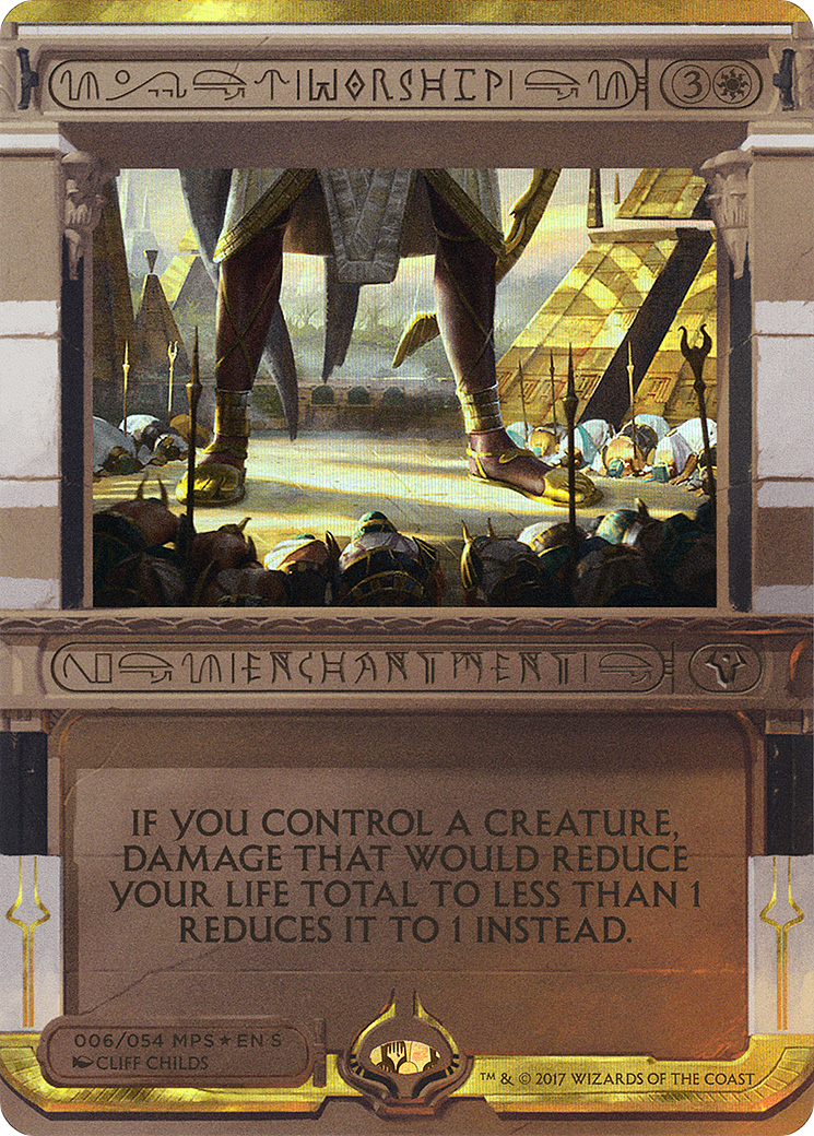 Worship (MPS2-006) [Amonkhet Invocations] (Borderless) Foil MTG Single Wizards of the Coast