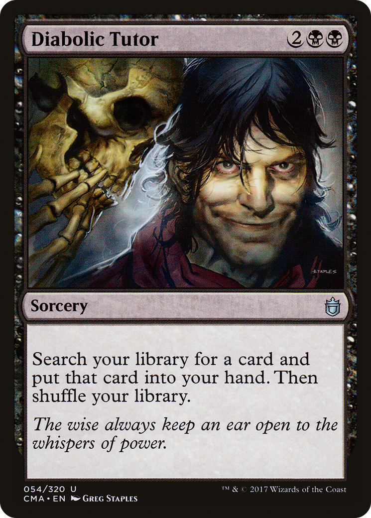 Diabolic Tutor (CMA-054) [Commander Anthology] MTG Single Wizards of the Coast