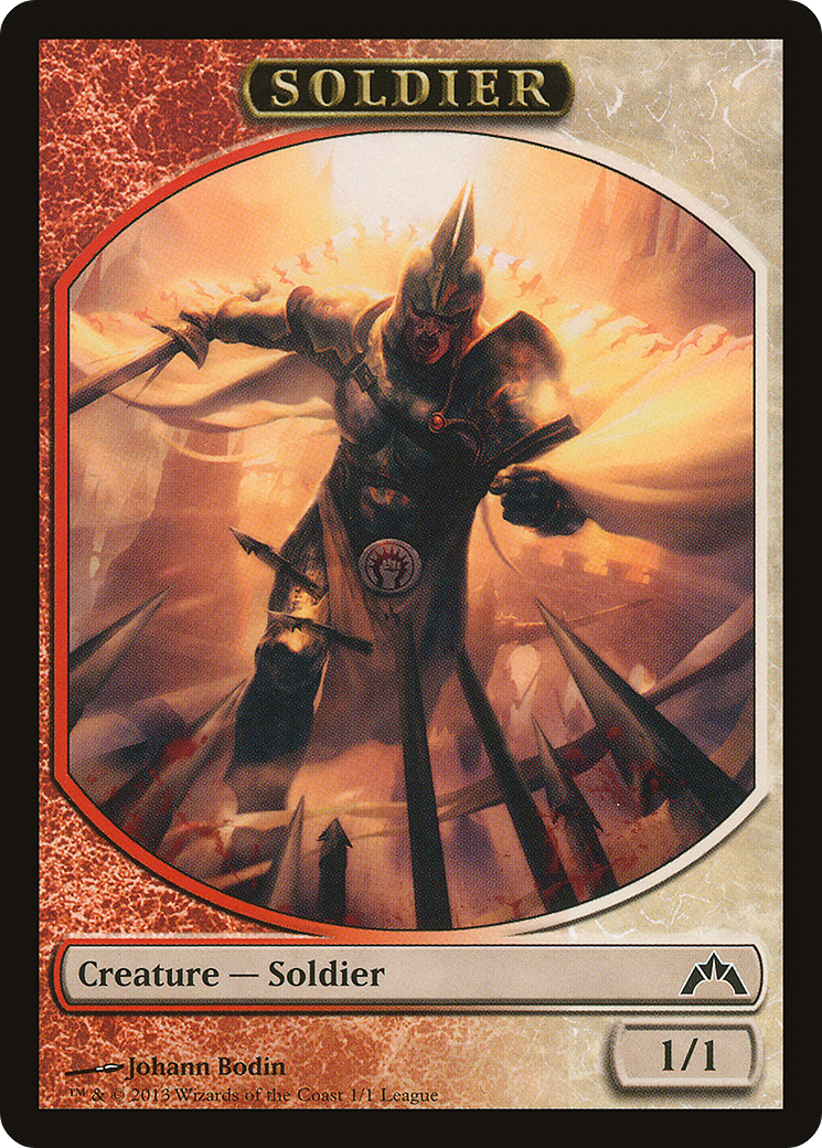 Soldier Token (Gatecrash) (LEP-001) [Tokens] League Tokens 2013 MTG Single Wizards of the Coast