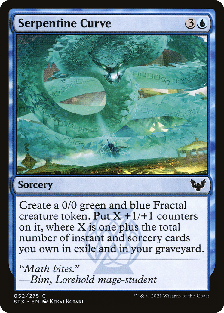 Serpentine Curve (STX-052) [Strixhaven: School of Mages] Foil MTG Single Wizards of the Coast
