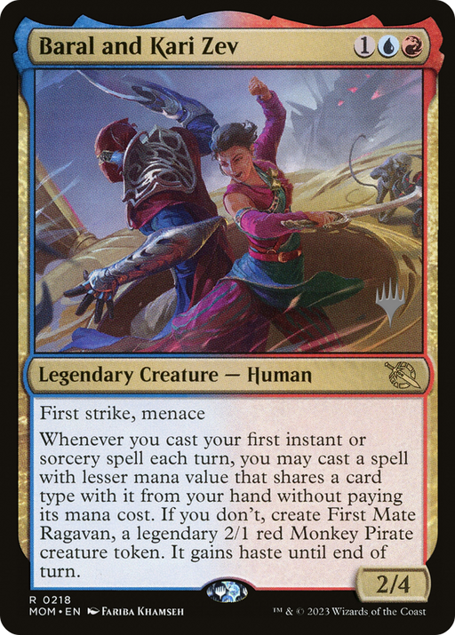 Baral and Kari Zev (PPMOM-218) [March of the Machine Promos] MTG Single Wizards of the Coast