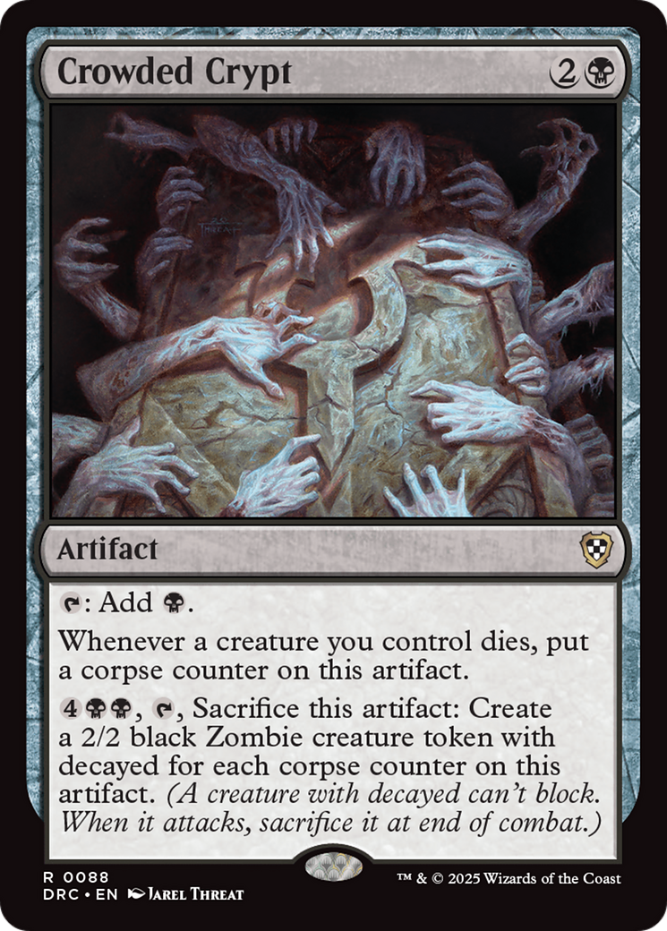 Crowded Crypt (DRC-088) [Commander: Aetherdrift] MTG Single Wizards of the Coast