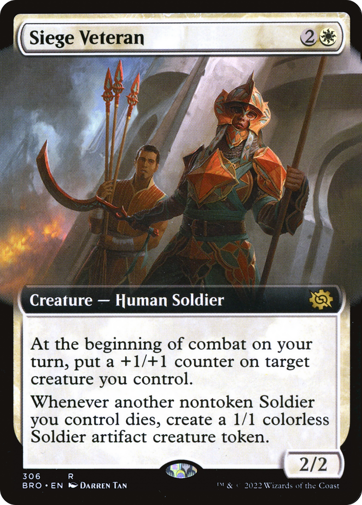 Siege Veteran (BRO-306) [The Brothers' War] (Extended Art) MTG Single Wizards of the Coast