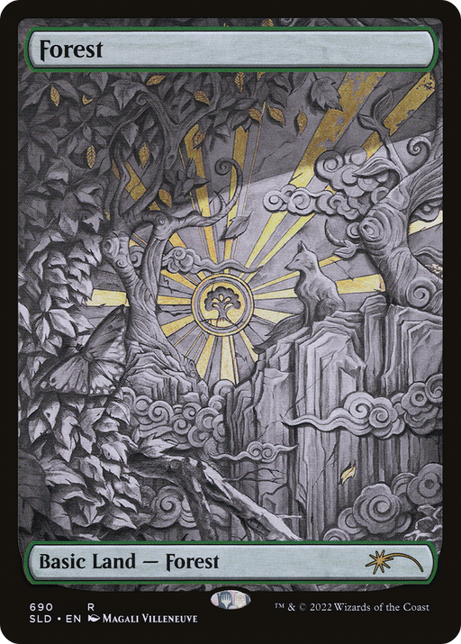 Forest (690) (SLD-690) [Secret Lair] Drop MTG Single Wizards of the Coast
