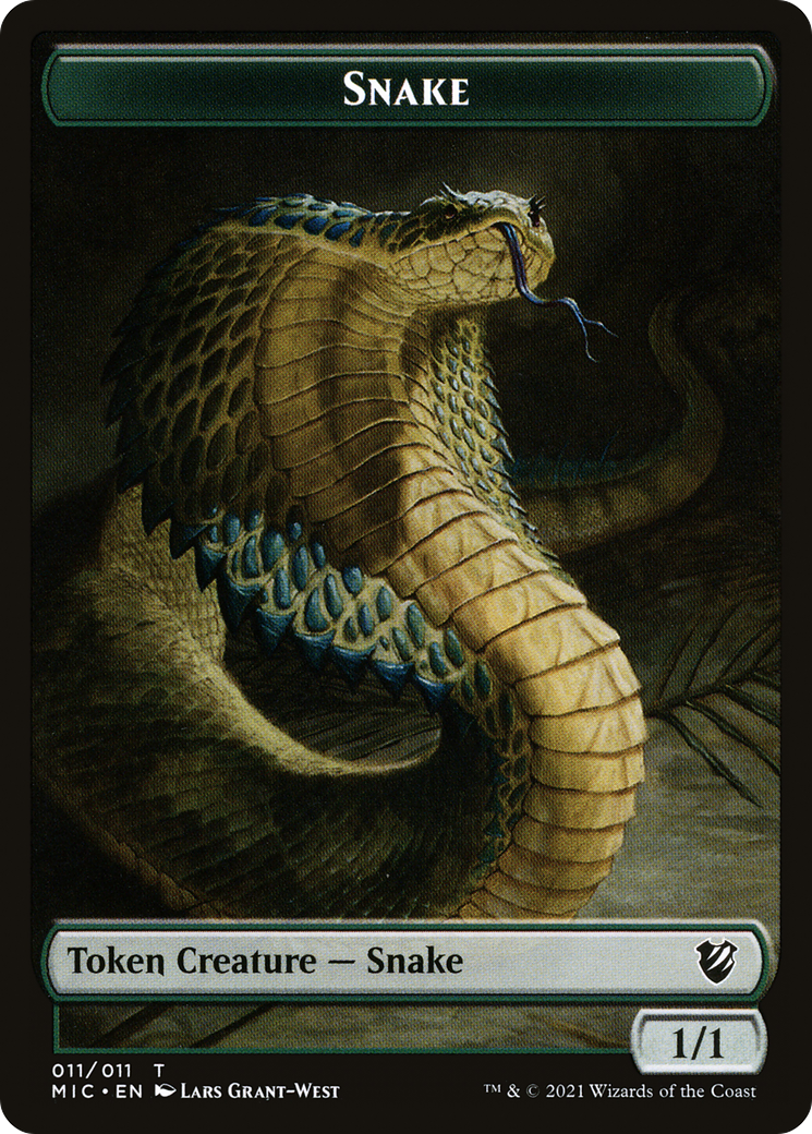 Snake (TMIC-011) [Tokens] Midnight Hunt Commander Tokens MTG Single Wizards of the Coast